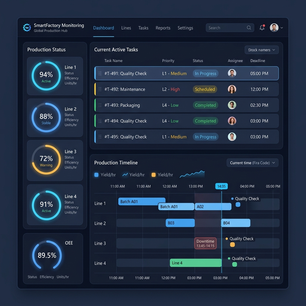Production Control Panel